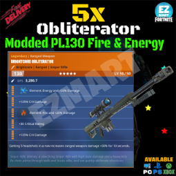 5x Modded Obliterator PL130 Fire & Energy - [PC, PS4, PS5, Xbox One and Series X/S] Fast Delivery!] 0